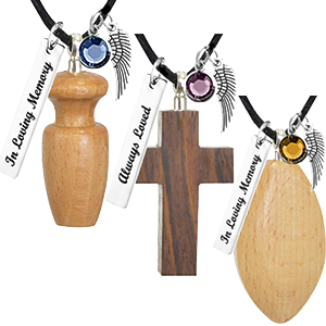 Wood Keepsake Cremation Jewelry