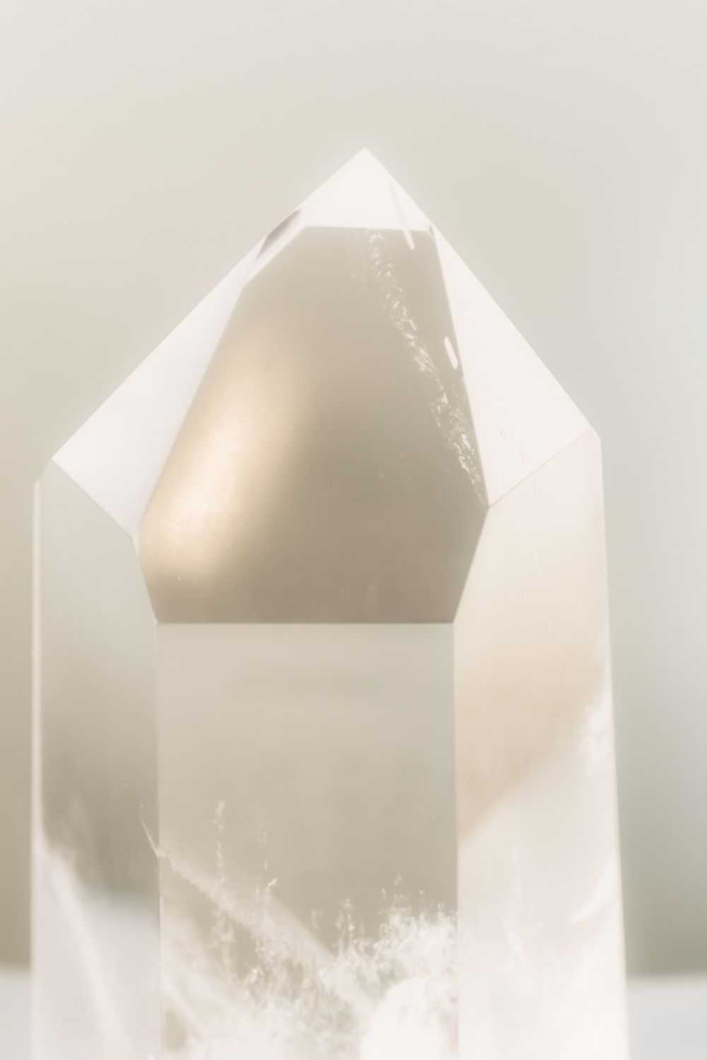 Raw crystal glass.