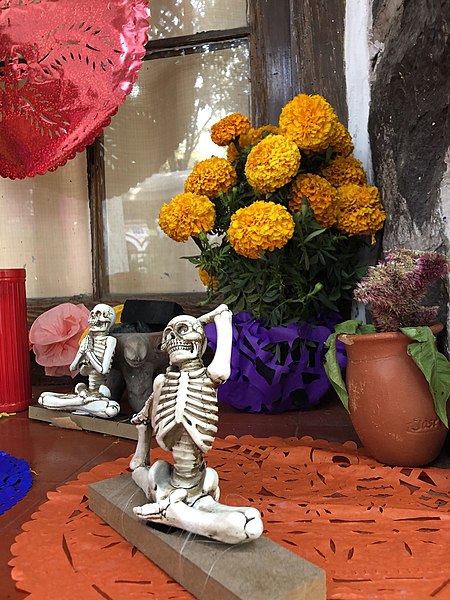 Dia de los Muertos decorations.