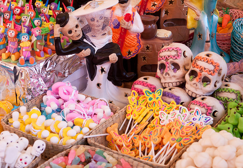 Dia de los Muertos sugar skulls.