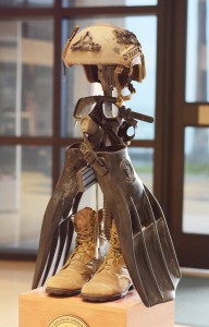 3D replica of a soldier's gear.