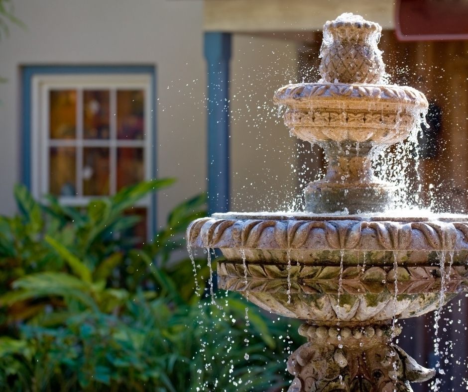 Memorial water fountain.