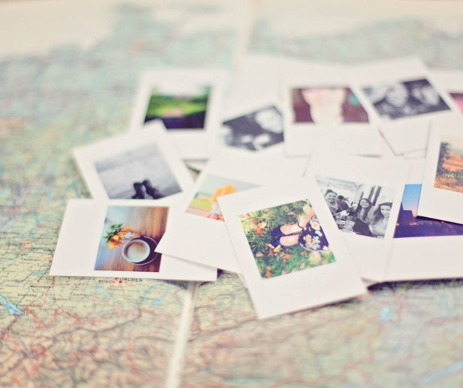 Pile of printed pictures.