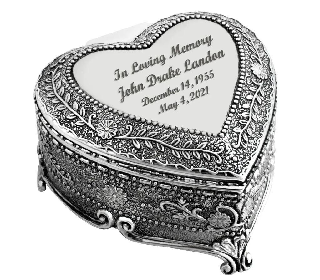 Memorial Garden Heart Keepsake Urn.