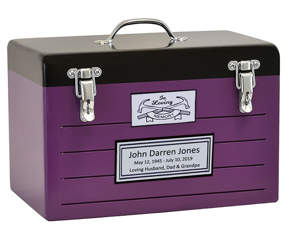 Tool Box Wood Cremation Urn.