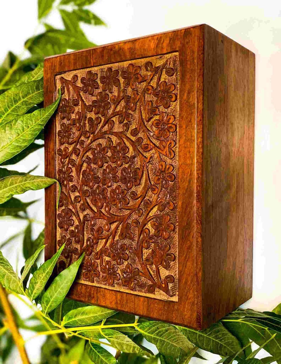 Wood Cremation Urn.